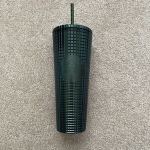 Starbucks Green Glitter Grid Tumbler - Venti 24 oz NWT Brand New